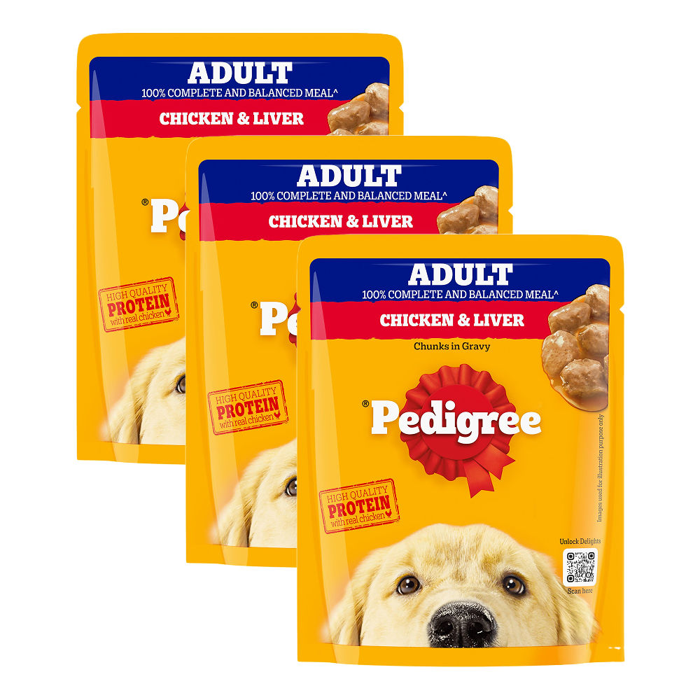 pedigree-chicken-liver-chunks-in-gravy-pouch-adult-dog-wet-food 3x70g