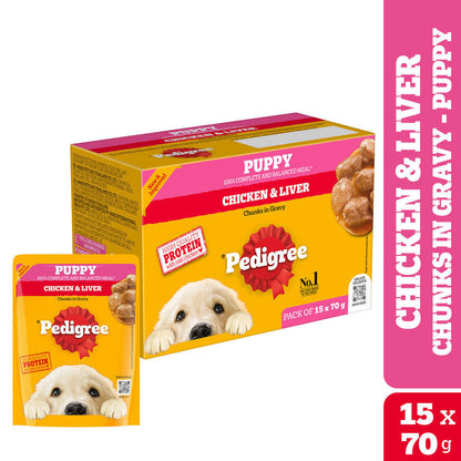 pedigree-chicken-liver-chunks-in-gravy-puppy-wet-dog-food 15x70g