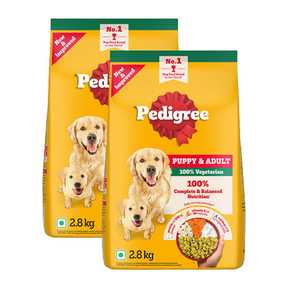 pedigree-complete-balanced-100-vegetarian-dry-food-for-puppy-adult-dogs 5.6kg (2x2.8kg)