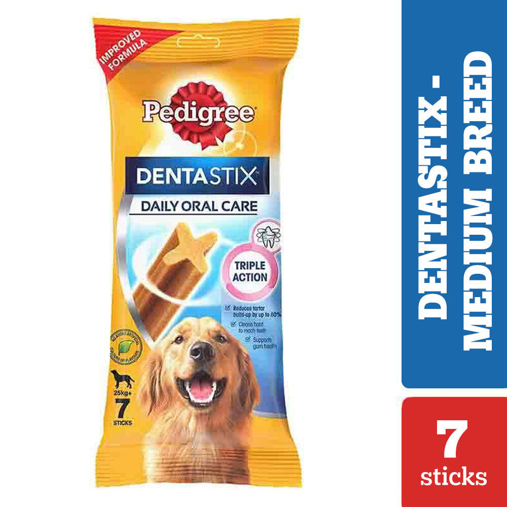 pedigree-dentastix-medium-breed-oral-care-dog-treat 180g (7pcs Weekly Pack)