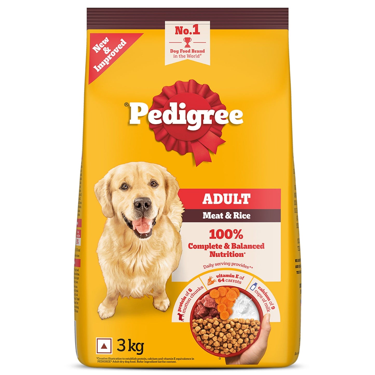 pedigree-meat-rice-adult-dry-dog-food 3kg