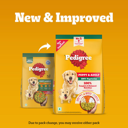 Pedigree 100% Vegetarian Puppy and Adult Veg Dog Dry Food — side view