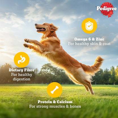 Pedigree Chicken and Liver Chunks in Gravy Adult Dog Wet Food — in use
