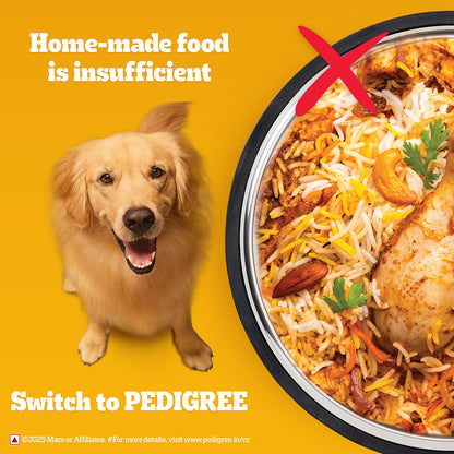 Pedigree Chicken Biryani Flavour Adult Dog Dry Food — back view