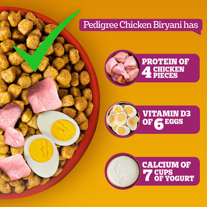 Pedigree Chicken Biryani Flavour Adult Dog Dry Food — detail shot