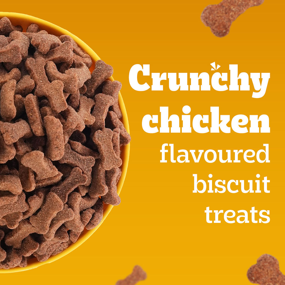 Pedigree Chicken Flavour Biscrok Biscuits Dog Treats — detail shot