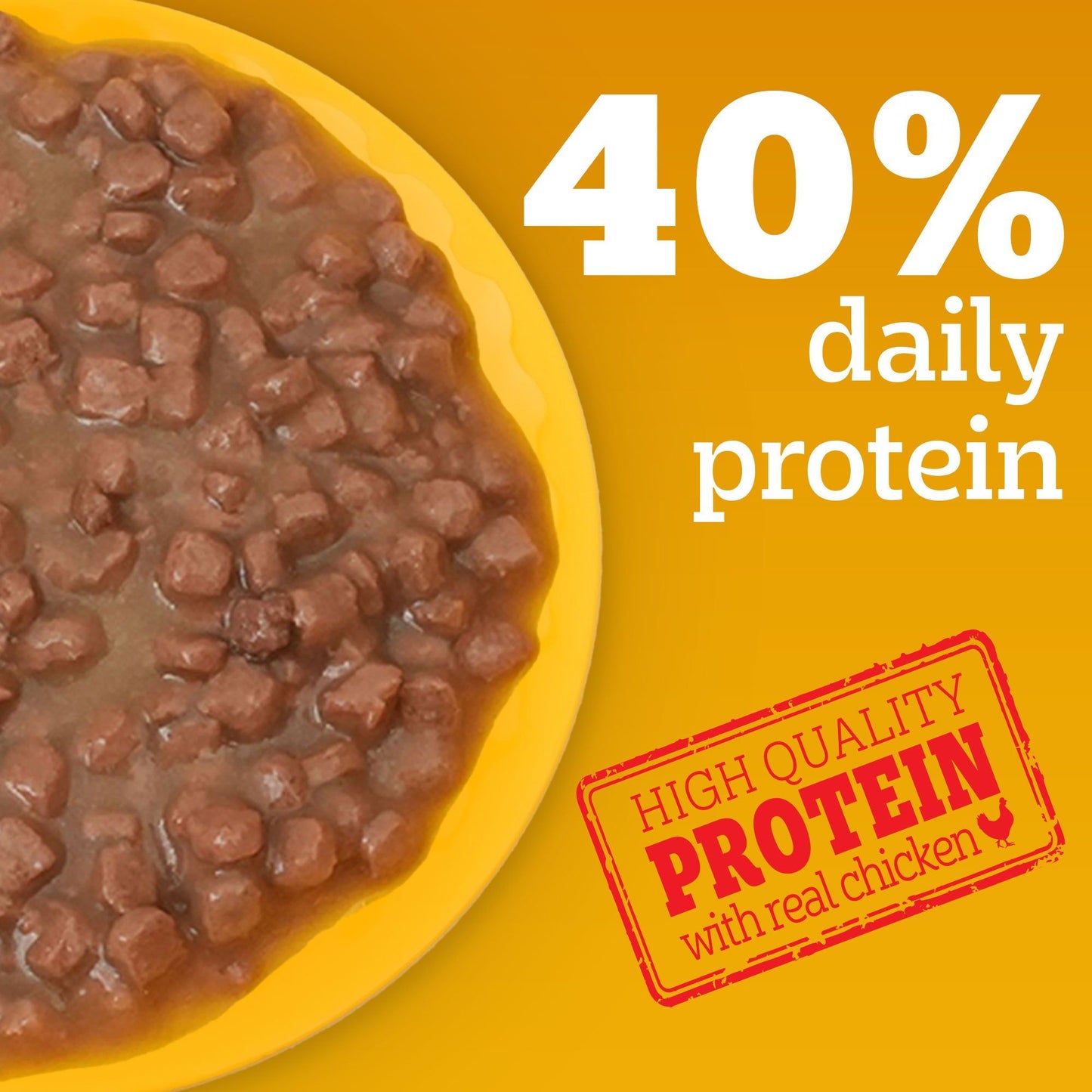 Pedigree Chicken & Liver Chunks in Gravy Puppy Wet Dog Food — back view