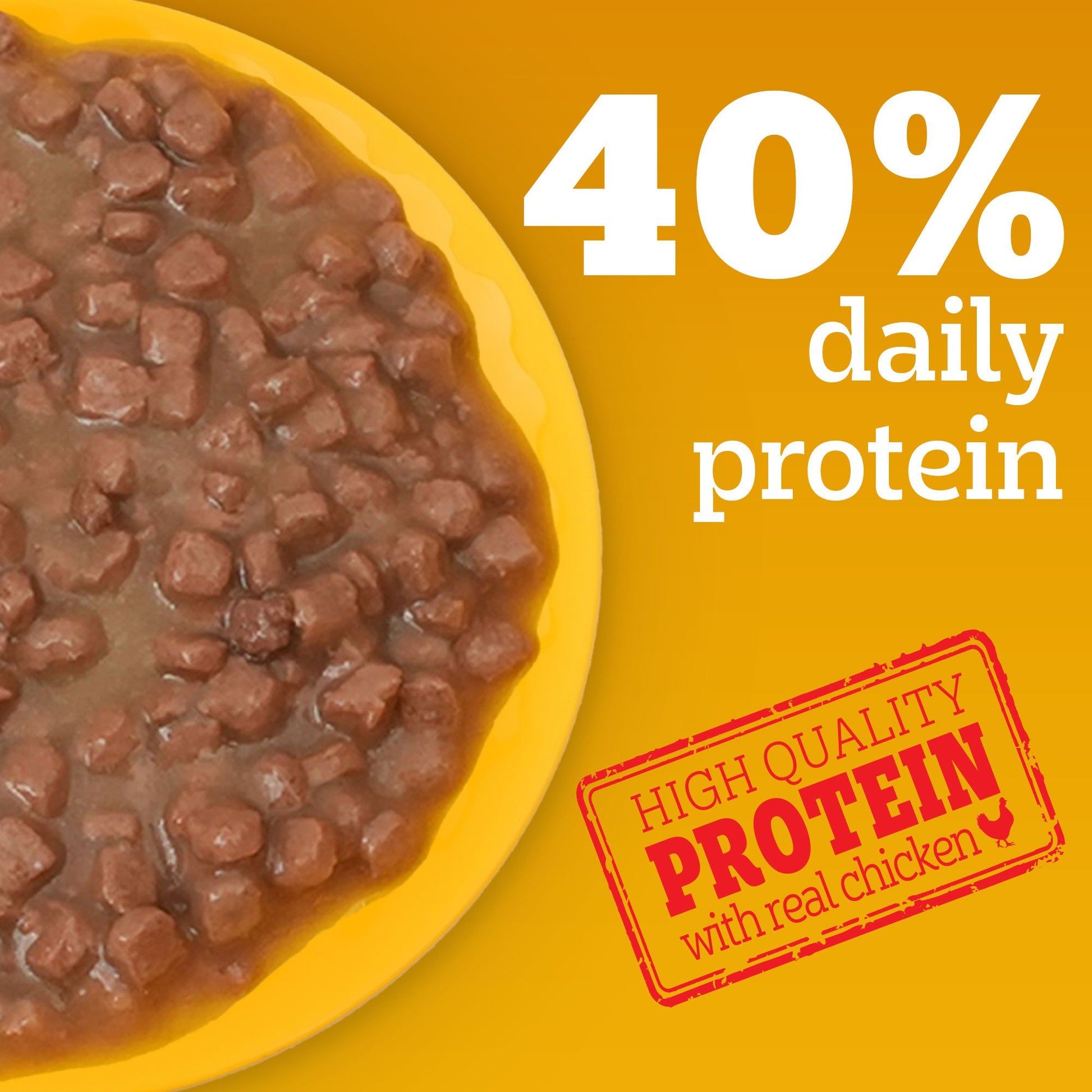 Pedigree Chicken & Liver Chunks in Gravy Puppy Wet Dog Food — back view