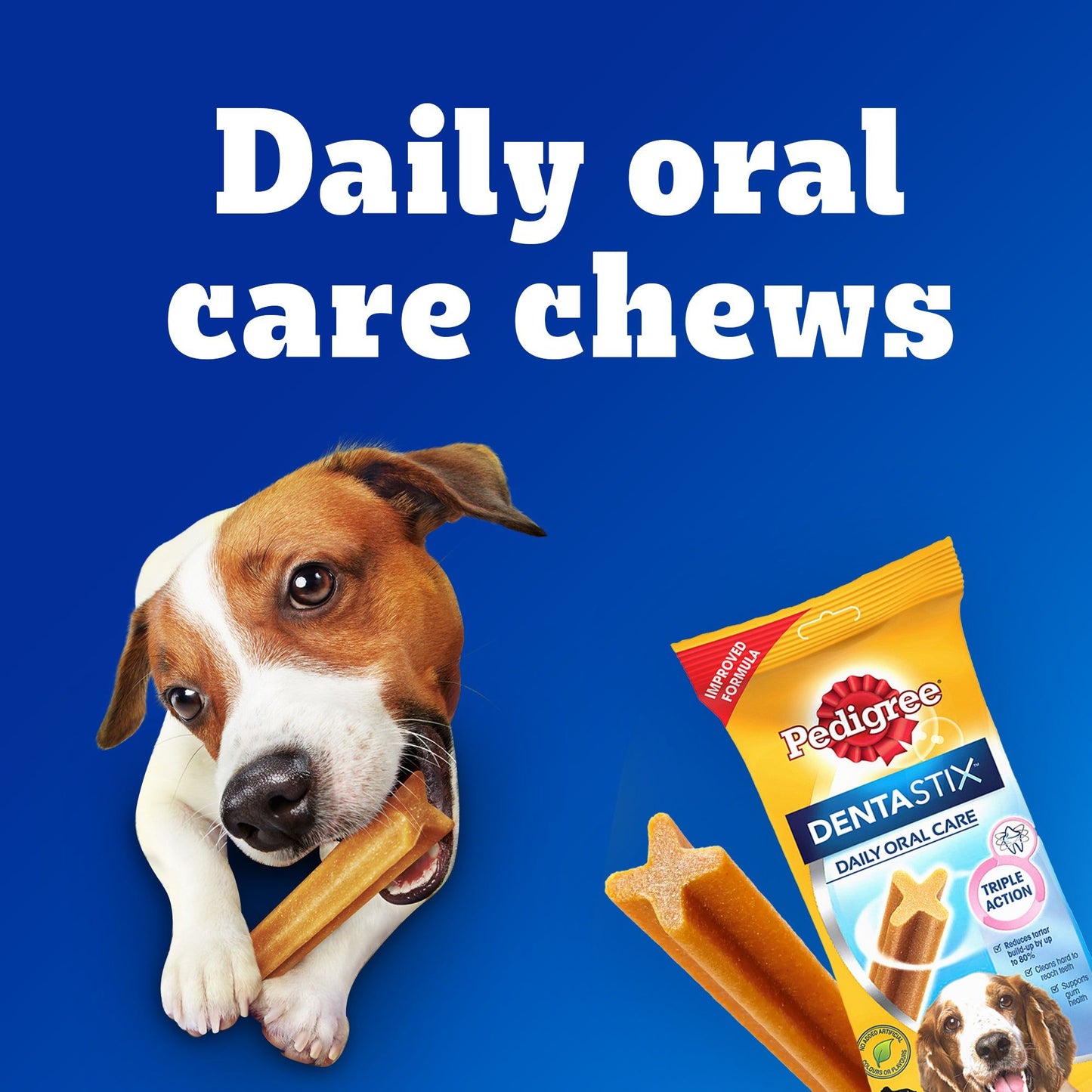 Pedigree Dentastix Oral Care for Adult (Medium Breed of 10 to 25 kg) Dog Treats — detail shot