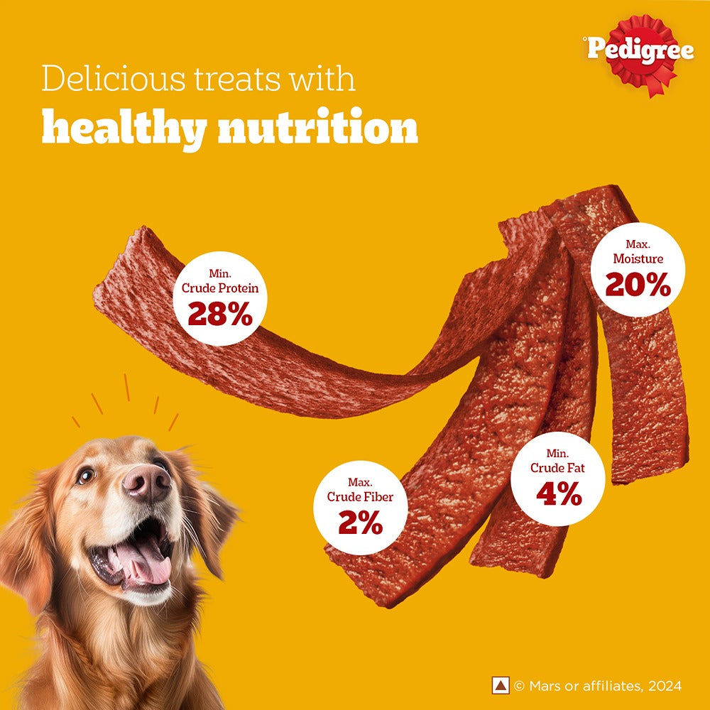 Pedigree Grilled Liver Tasty Jerky Dog Treat — back view