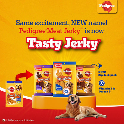 Pedigree Grilled Liver Tasty Jerky Dog Treat — in use