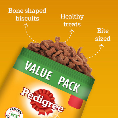 Pedigree Lamb Flavour Biscrok Biscuits Dog Treats — in use