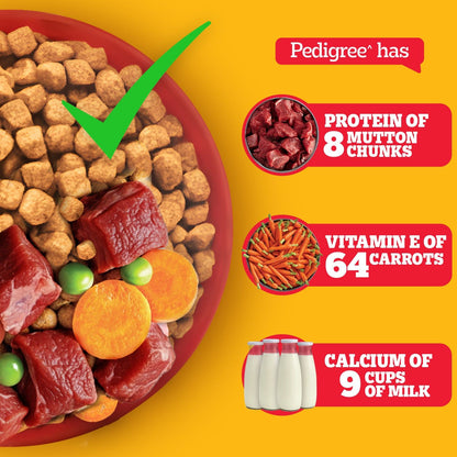 Pedigree Meat & Rice Adult Dog Dry Food — in use
