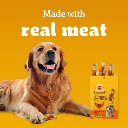 Pedigree Ranchos Super Bones Chicken & Milk Dog Treats — back view