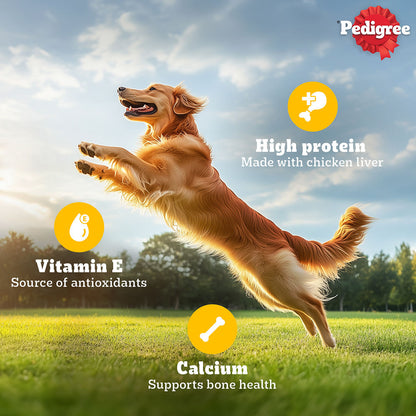Pedigree Roasted Lamb Tasty Jerky Dog Treat — side view