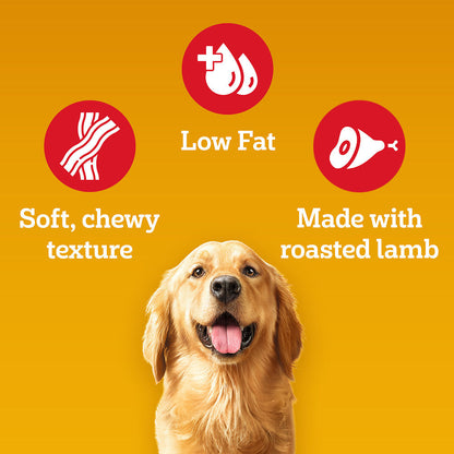 Pedigree Roasted Lamb Tasty Jerky Dog Treat — back view