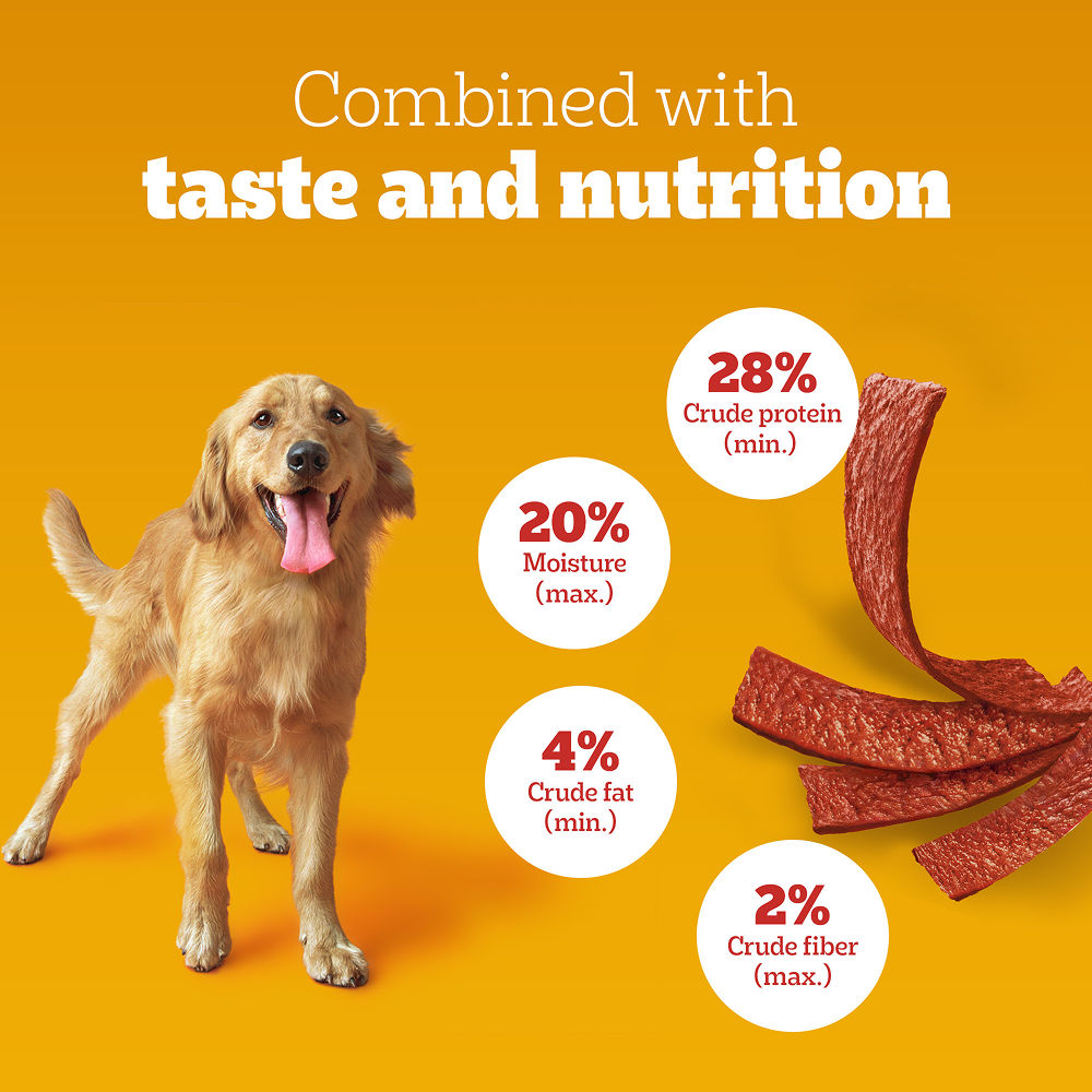 Pedigree Roasted Lamb Tasty Jerky Dog Treat — detail shot