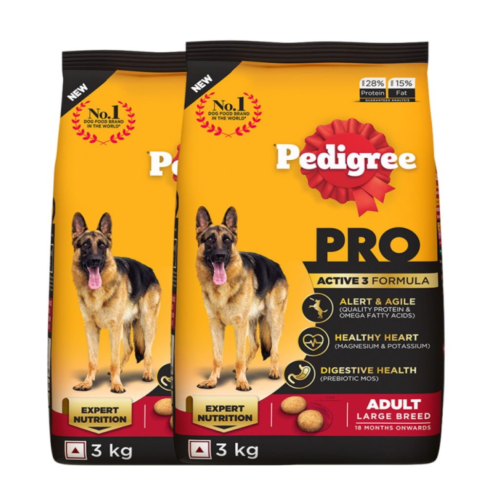 pedigree-pro-expert-nutrition-dry-dog-food-for-active-adult-large-breed-dogs 6kg (2x3kg)