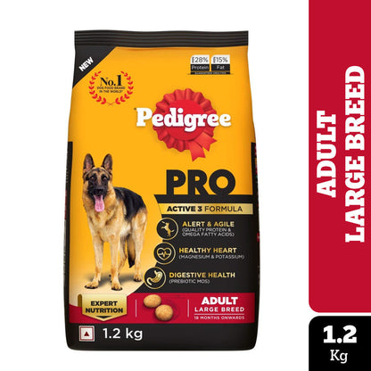 Pedigree Pro Expert Nutrition Dry Dog Food For Active Adult Large Breed Dogs