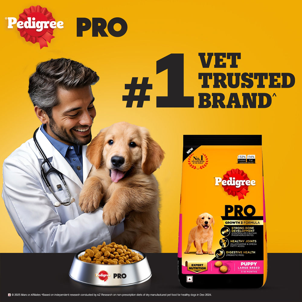Pedigree PRO Expert Nutrition for Large Breed Puppy (3 to 18 Months) Dog Dry Food — side view