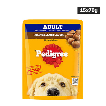 pedigree-roasted-lamb-flavour-chunks-in-gravy-adult-wet-food 15x70g