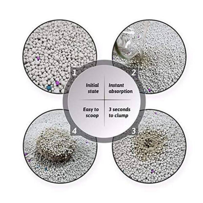 Pet Pattern Natural Clay Unscented Advance Clumping Cat Litter — detail shot