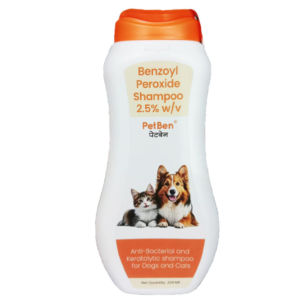 Petcare Petben (Benzoyl peroxide) Shampoo for Dogs & Cats — back view