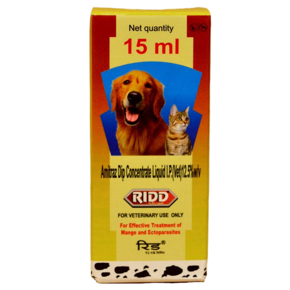 Petcare Ridd (amitraz) Anti Tick & Flea Solution For Dogs — side view