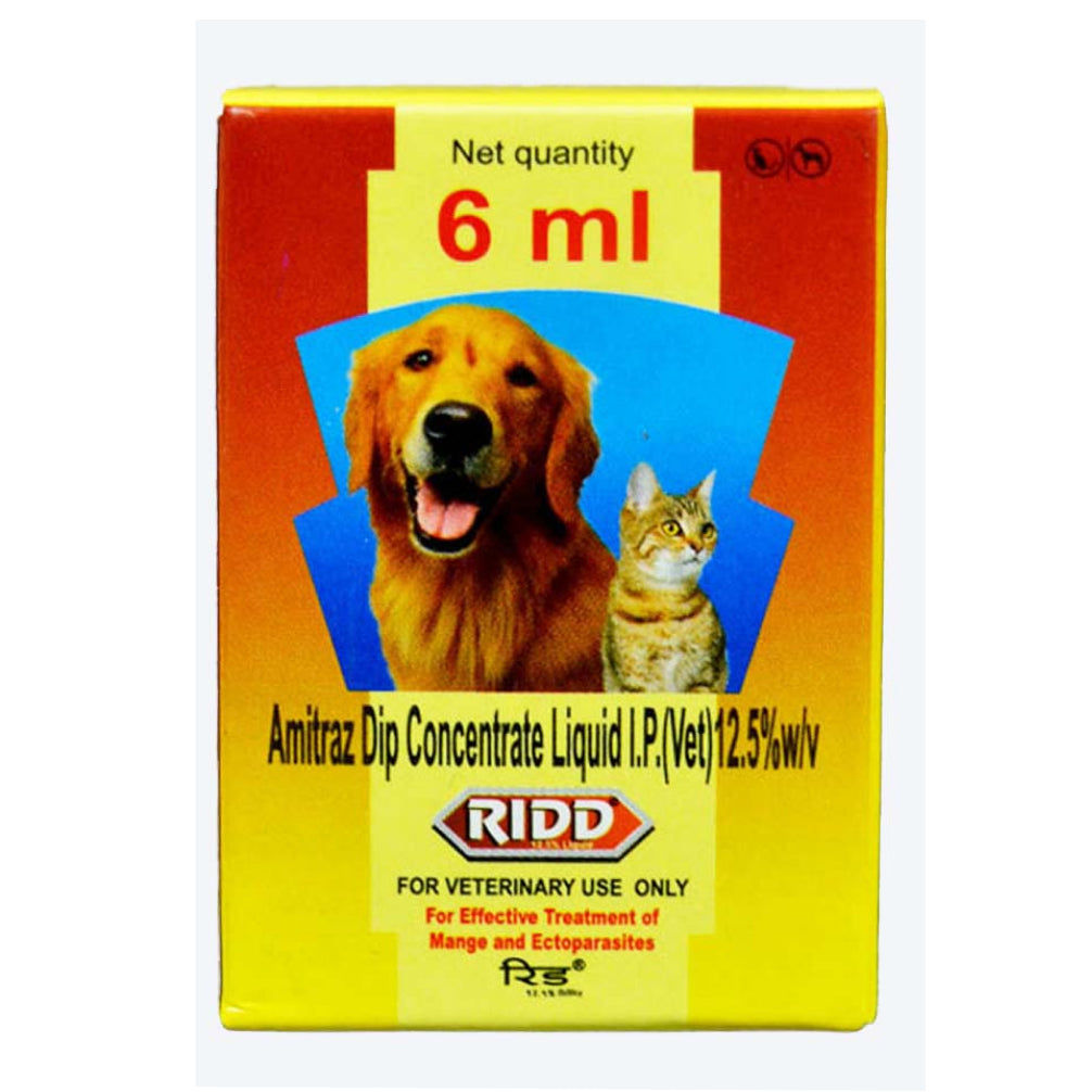 Petcare Ridd (amitraz) Anti Tick & Flea Solution For Dogs — back view