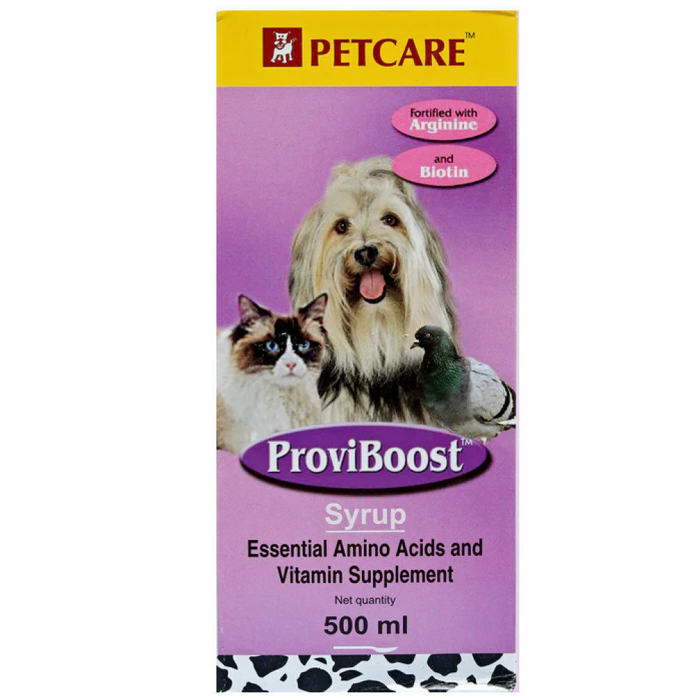 Petcare Proviboost Syrup Essential Amino Acids and Vitamin Supplements for Dogs and Cats — side view