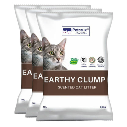 Petcrux Earthy Clump Scented Cat Litter — back view