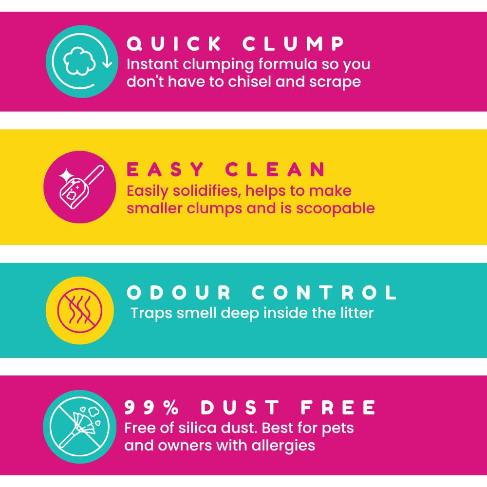 Petcrux Eco Clump Bentonite Unscented Cat Litter — detail shot