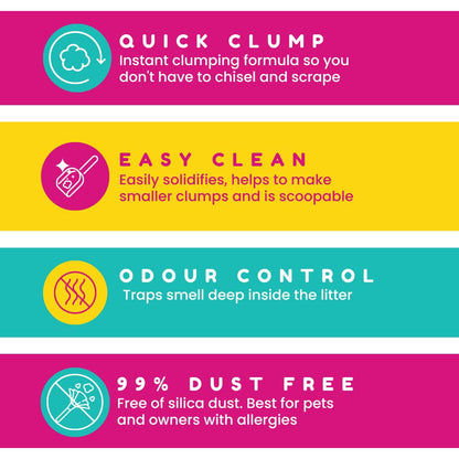 Petcrux Eco Clump Bentonite Unscented Cat Litter — detail shot