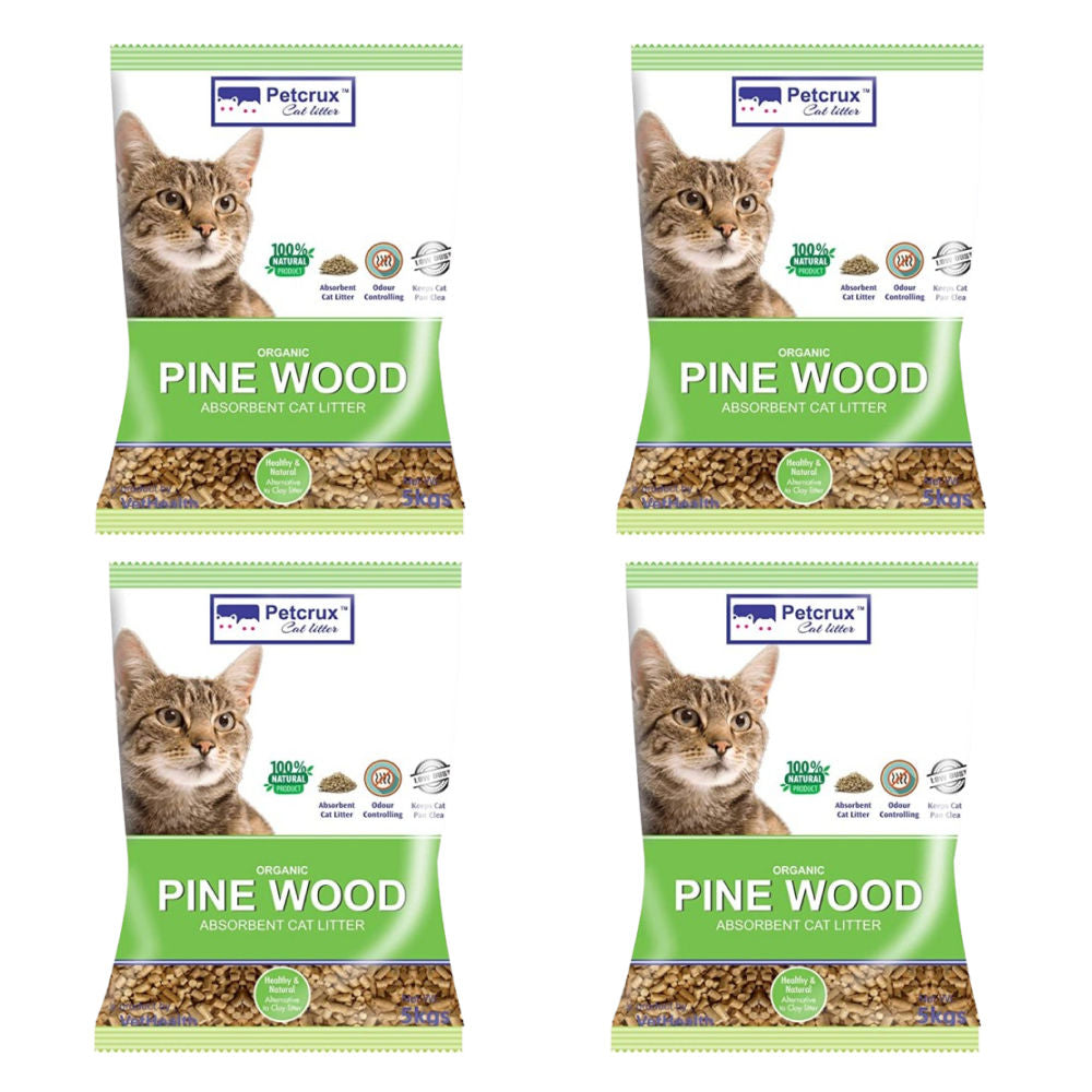 PetCrux Exclusive Organic Pine Wood Scented Cat Litter — detail shot