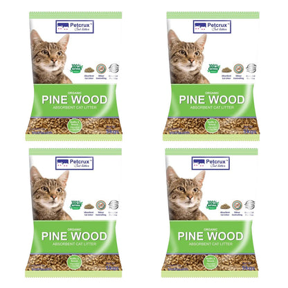 PetCrux Exclusive Organic Pine Wood Scented Cat Litter — detail shot
