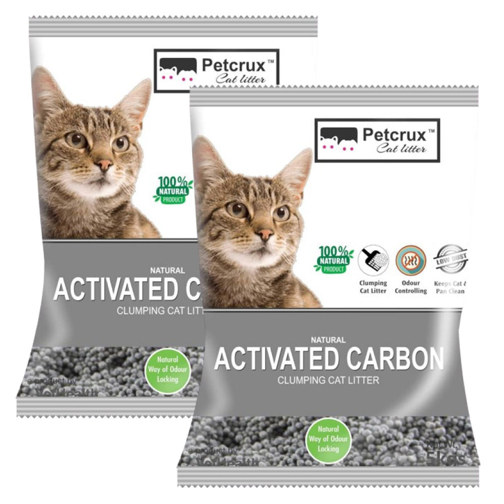 PetCrux Exclusive Scoopable Unscented Natural Activated Carbon Cat Litter — back view