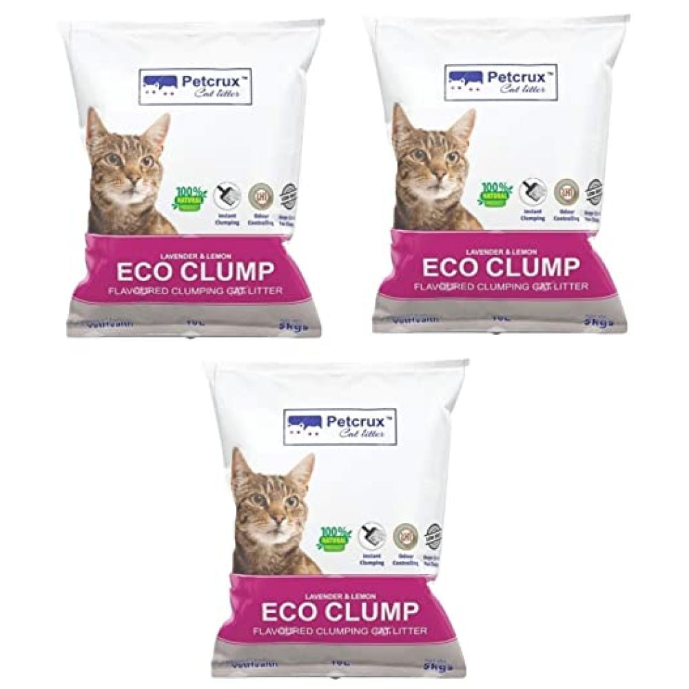 Petcrux Lavender & Lemon Scented Eco Clumping Cat Litter — side view