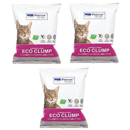 Petcrux Lavender & Lemon Scented Eco Clumping Cat Litter — side view