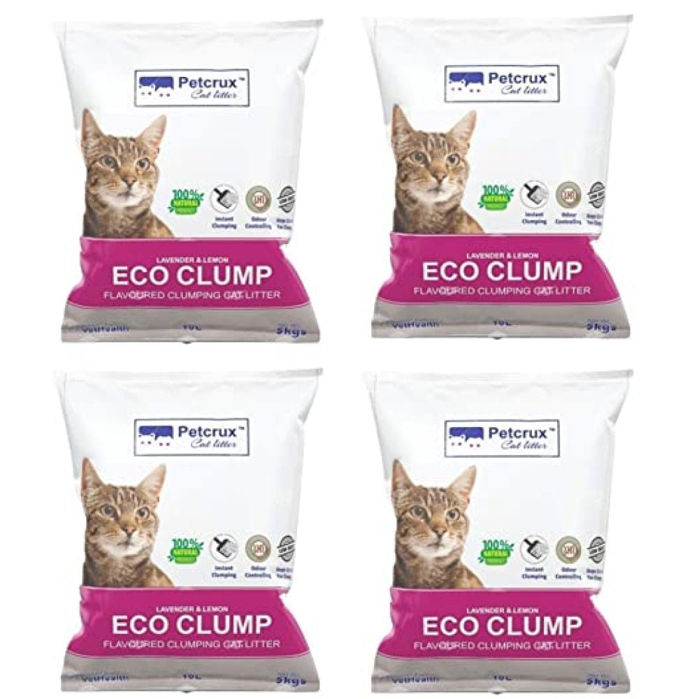 Petcrux Lavender & Lemon Scented Eco Clumping Cat Litter — detail shot