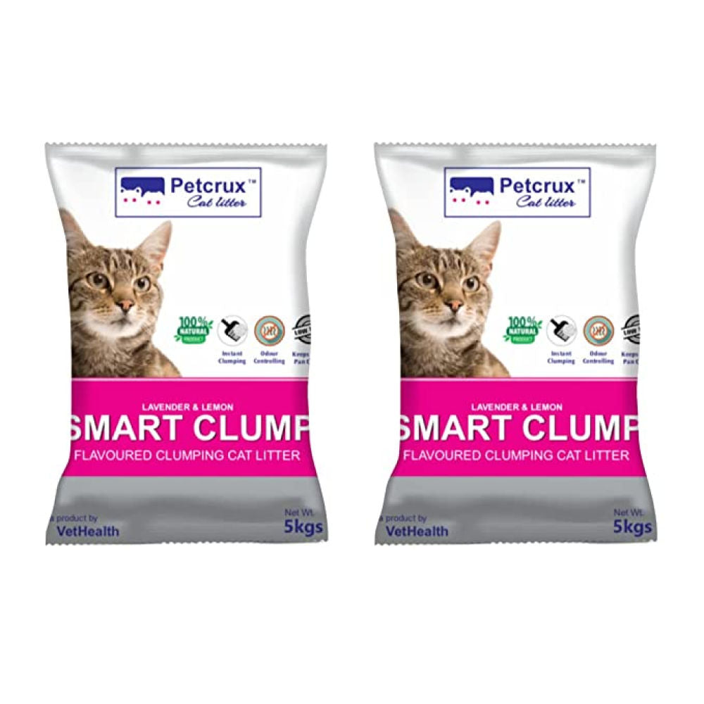 Petcrux Lavender & Lemon Scented Smart Clumping Cat Litter — side view