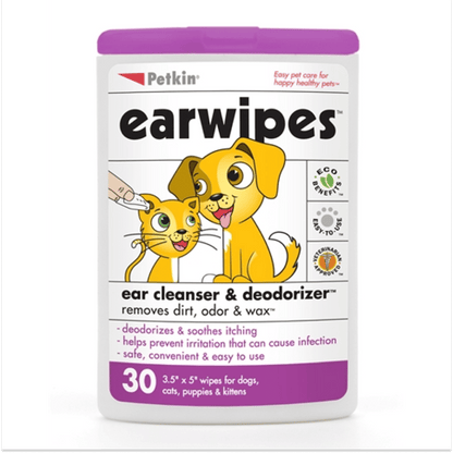 Petkin Ear Wipes For Dogs And Cats
