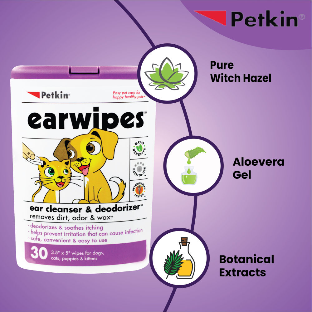 Petkin Ear Wipes for Dogs and Cats — detail shot