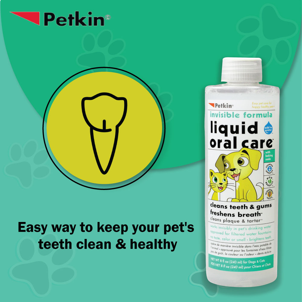 Petkin Liquid Oral Care Invisible formula for Pets — side view