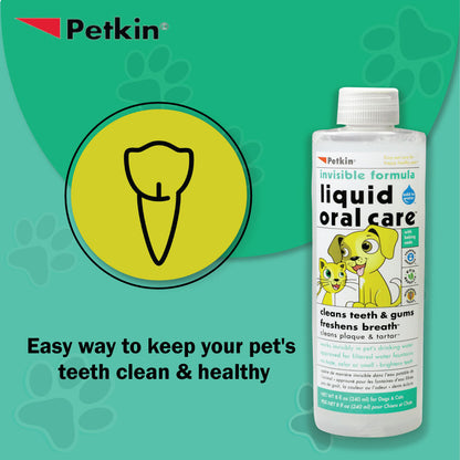 Petkin Liquid Oral Care Invisible formula for Pets — side view