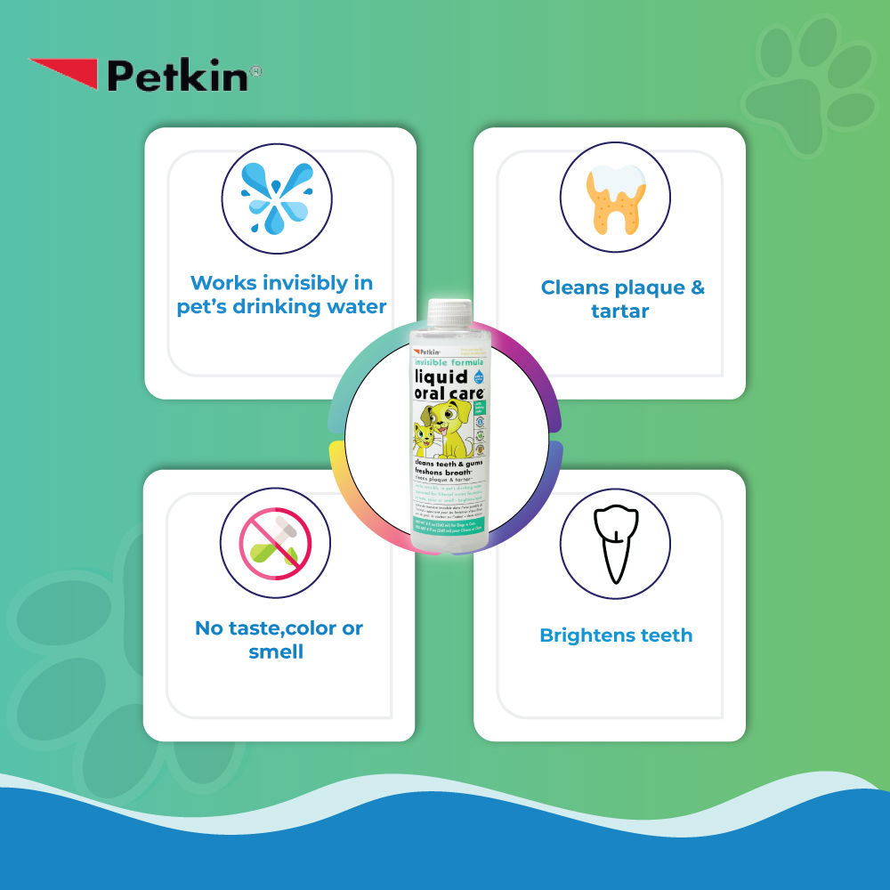 Petkin Liquid Oral Care Invisible formula for Pets — detail shot