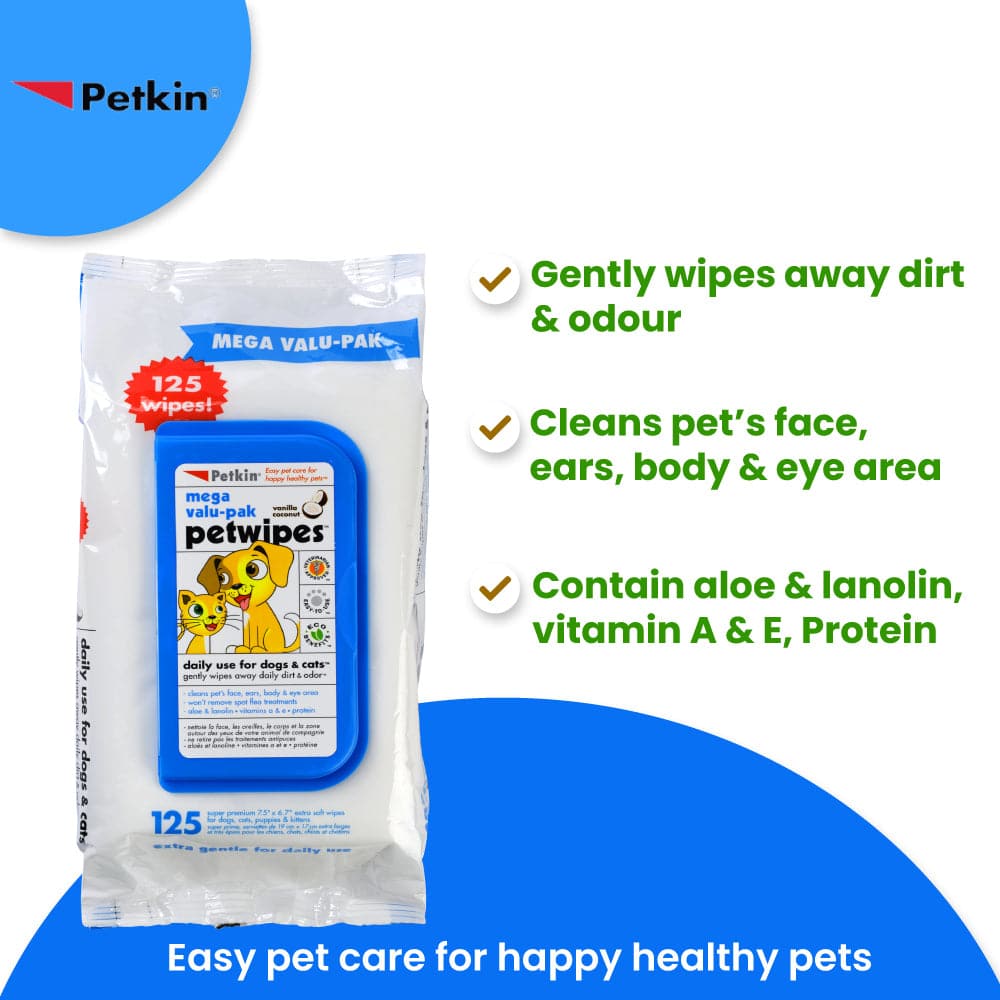 Petkin Mega Value Pack Petwipes for Dogs and Cats — detail shot