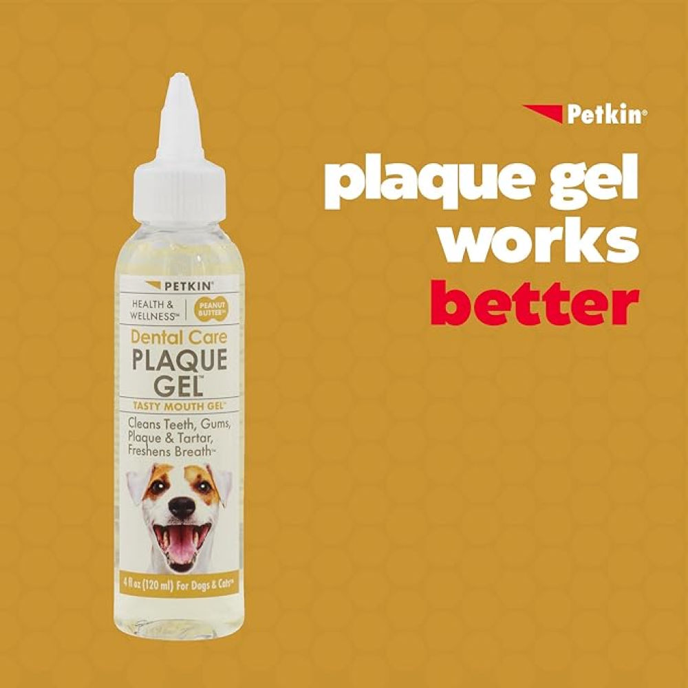 Petkin Peanut Butter Plaque Gel for Dogs and Cats — side view