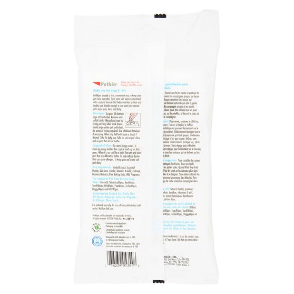 Petkin Petwipes for Dogs and Cats — side view