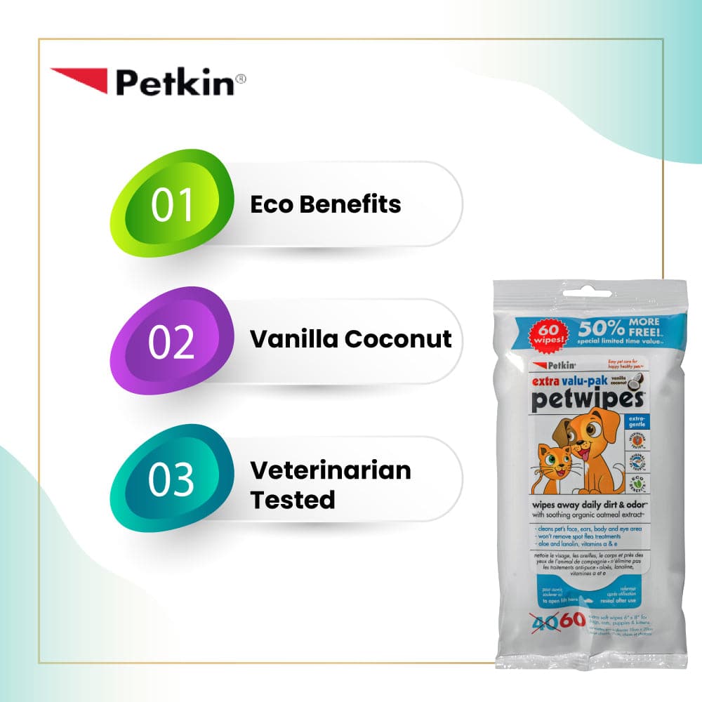 Petkin Petwipes for Dogs and Cats — detail shot