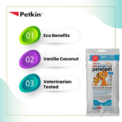 Petkin Petwipes for Dogs and Cats — detail shot